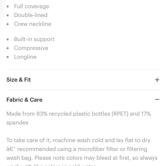 Girlfriend Collective ribbed Dylan bra/crop tank s - Picture 6 of 6